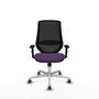 PIQUERAS Y CRESPO Silla de oficina Mardos con Mecanismo Sincro, Morado y Negro