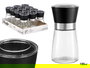 Vivalto Especiere Vidrio 150 ml 6.5x13x6.5 cm Negro/Transparente (Set de 24)