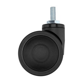 Oplite Ruedas Giratorias Feststellbare Lenkrollen GTR S8/S8 Elite, Negro, Caucho, Compatible con Sillones y Cockpits, Paquete de 8