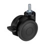 Oplite Ruedas Giratorias Feststellbare Lenkrollen GTR S8/S8 Elite, Negro, Caucho, Compatible con Sillones y Cockpits, Paquete de 8