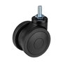 Oplite Ruedas Giratorias Feststellbare Lenkrollen GTR S8/S8 Elite, Negro, Caucho, Compatible con Sillones y Cockpits, Paquete de 8