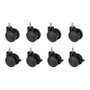 Oplite Ruedas Giratorias GTR S8 Negro, Pack de 8 piezas