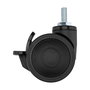 Oplite Ruedas Giratorias Feststellbare Lenkrollen GTR S8/S8 Elite, Negro, Caucho, Compatible con Sillones y Cockpits, Paquete de 8