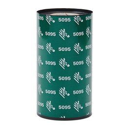 Zebra 5095 Cinta de Resina Termotransfer, 6 Rollos, 83mm x 450m, Negro, Resina, Diámetro Núcleo 2.5 cm, Compatible Impresoras Zebra