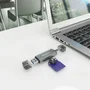 Aisens Lector de Tarjetas ASCR-2AC08-GR USB-A y USB-C Gris
