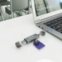 AISENS Lector de Tarjetas ASCR-2AC08-GR Gris USB-A y USB-C