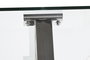 DKD Home Decor Mesa de Comedor Moderna Plateada Transparente Acero y Cristal 180 x 90 x 75 cm