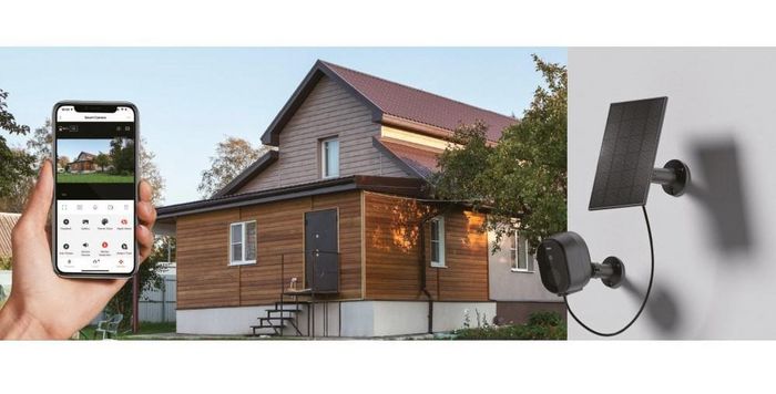 WOOX R4253 Cámara Exterior Inteligente con Kit de Panel Solar Negro WOOX R4253 Cámara Exterior Inteligente con Kit de Panel Solar Negro