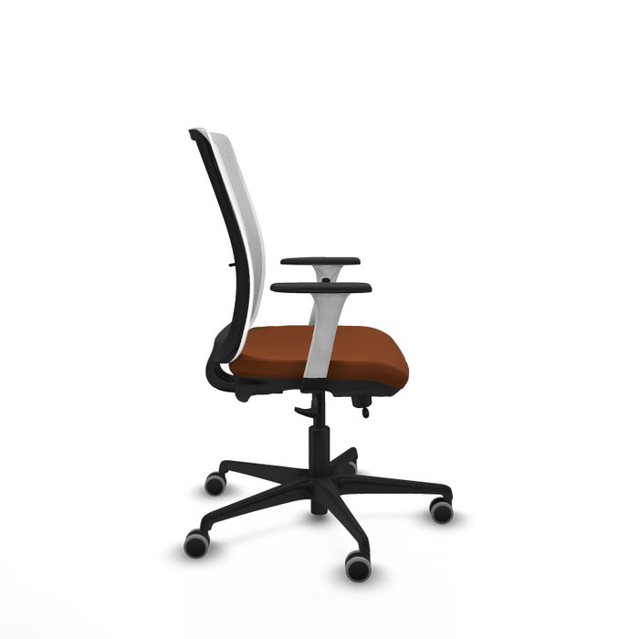 PIQUERAS Y CRESPO Silla de oficina Haches con mecanismo Sincro/Traslack, Marrón y Blanco PIQUERAS Y CRESPO Silla de oficina Haches con mecanismo Sincro/Traslack, Marrón y Blanco