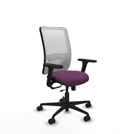 PIQUERAS Y CRESPO Silla de oficina Zulema Morado y Blanco