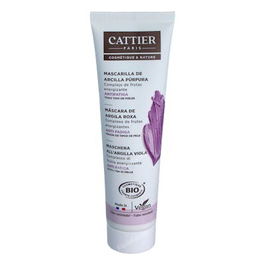 CATTIER Mascarilla de Arcilla Púrpura 100ml - Purificante y Radiante para Todo Tipo de Piel, Vegana