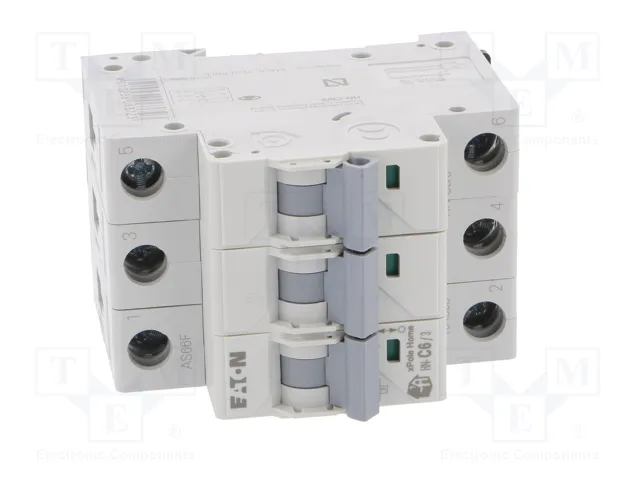 EATON ELECTRIC Interruptor magnetotérmico HN-C6/3 6A 3 Polos EATON ELECTRIC Interruptor magnetotérmico HN-C6/3 6A 3 Polos