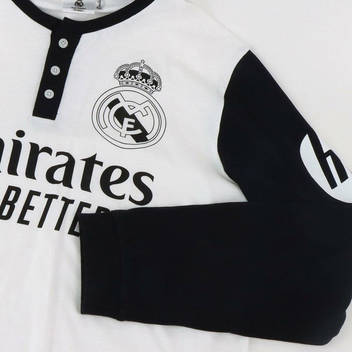 Cerdá Pijama Largo Single Jersey Real Madrid L Blanco