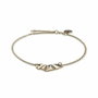 Rosefield Liquid Waved Charm Bracelet Gold - Dorado