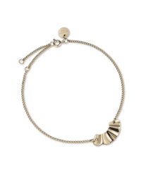 Rosefield Liquid Waved Charm Bracelet Gold - Dorado