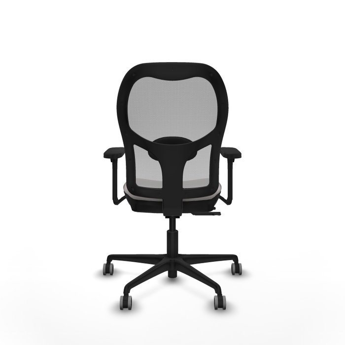 PIQUERAS Y CRESPO Silla de oficina Jorquera con mecanismo Sincro/Traslack, Blanco y Gris