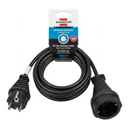 Brennenstuhl Cable de extensión H05VV-F 3G1,5 2m Negro