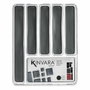 Organizador para Cubiertos Kinvara Gris Transparente Silicona Plástico TPR Plástico reciclado 32,3 x 4,5 x 40 cm (12 Unidades)