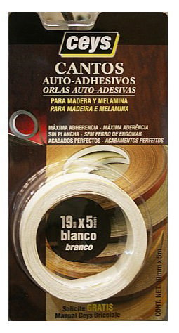 Ceys Canto autoadhesivo blanco 19 mm x 5 m