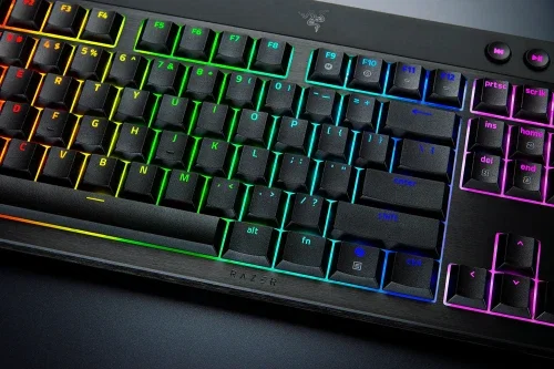 Razer BlackWidow V4 Low-Profile HyperSpeed Teclado Juego USB + RF Wireless + Bluetooth QWERTY Internacional de EE.UU. Negro RZ03-05270100-R3M1