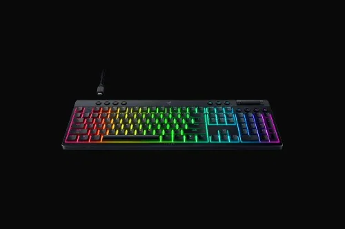 Razer BlackWidow V4 Low-Profile HyperSpeed Teclado Juego USB + RF Wireless + Bluetooth QWERTY Internacional de EE.UU. Negro RZ03-05270100-R3M1