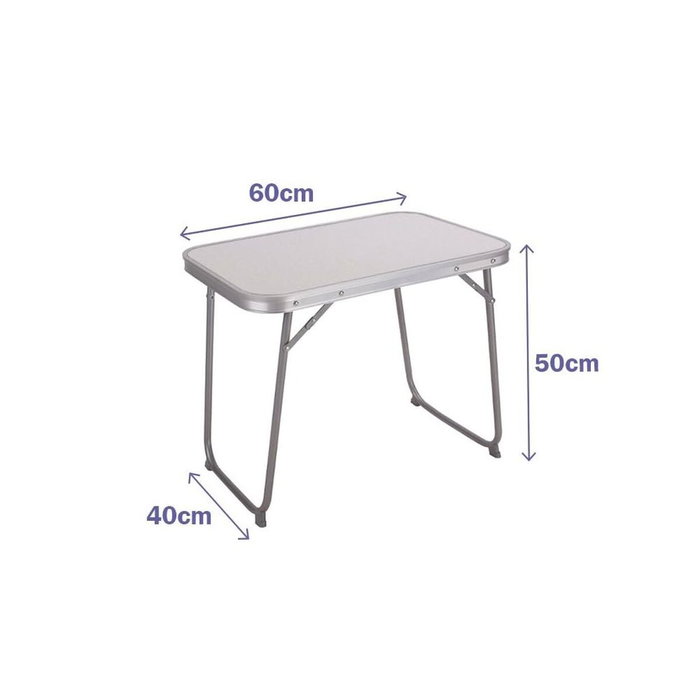 Marbueno Mesa Plegable Blanco Acero 60X40X50 cm