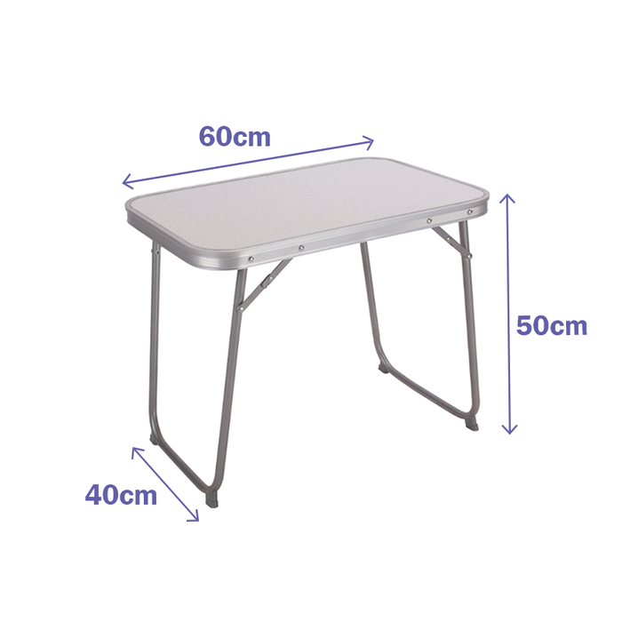 Mesa Plegable Blanco Acero 60X40X50 cm de Marbueno para Camping y Playa MARBUENO SUMMER 10016B