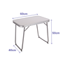 Mesa Plegable Blanco Acero 60X40X50 cm de Marbueno para Camping y Playa MARBUENO SUMMER 10016B