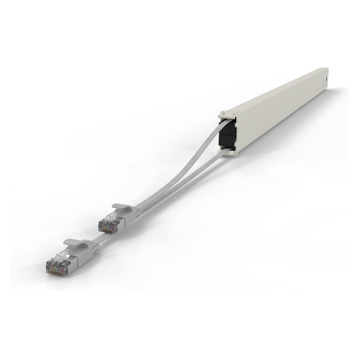 Patchbox Cone46stpsl, Cassette de Red Patchbox.one 46RU (2.5m), Cable Cat 6a U/FTP (STP) Blindado, PoE, Gris