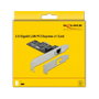 DeLOCK Tarjeta de Red PCI Express x1 2.5 Gigabit LAN 1x RJ45 RTL8125B para PC, 10/100/1000/2500 Mbps, Interna, Windows 10/8.1