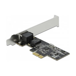 DeLOCK Tarjeta de Red PCI Express x1 2.5 Gigabit LAN 1x RJ45 RTL8125B para PC, 10/100/1000/2500 Mbps, Interna, Windows 10/8.1