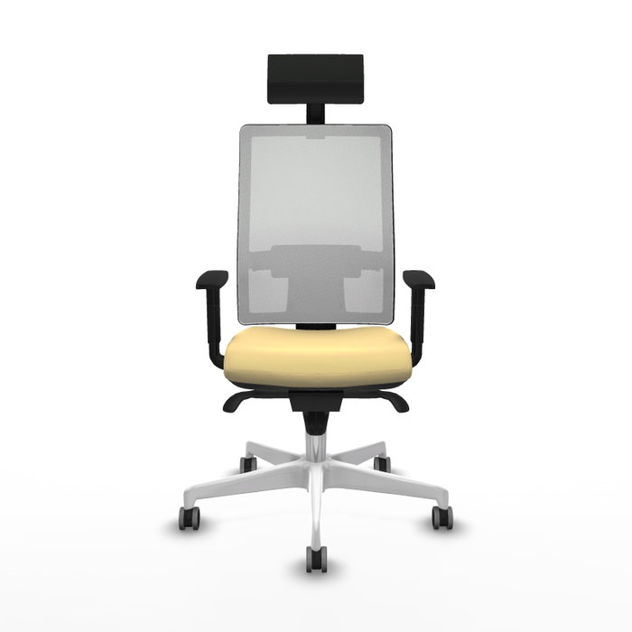 PIQUERAS Y CRESPO Silla de oficina Horna con mecanismo Sincro, Crema y Blanco PIQUERAS Y CRESPO Silla de oficina Horna con mecanismo Sincro, Crema y Blanco