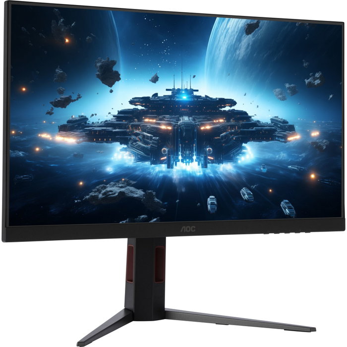 AOC 24G4HA Monitor Gaming Full HD de 24 pulgadas, 200 Hz, Fast IPS, Negro/Rojo