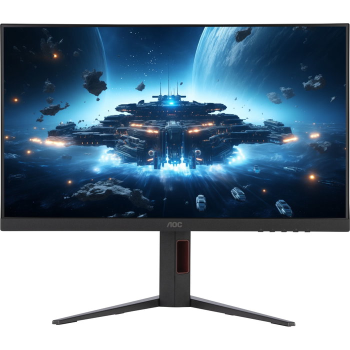 AOC 24G4HA Monitor Gaming Full HD de 24 pulgadas, 200 Hz, Fast IPS, Negro/Rojo