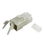 Lanview Conector RJ45 STP Cat6a para conductor sólido/trenzado AWG22-23, 10 piezas