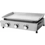 Cookingbox Plancha de Gas Faro, 3 Quemadores, Superficie 61 x 35 cm, Cubeta de Acero Inoxidable, 9760189