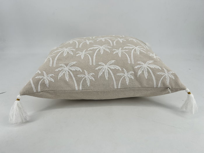 DKD Home Decor Cojin Boho 2c25 Natural Blanco Algodon 45 x 45 cm (2 Unidades)