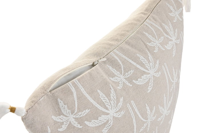 DKD Home Decor Cojin Boho 2c25 Natural Blanco Algodon 45 x 45 cm (2 Unidades)