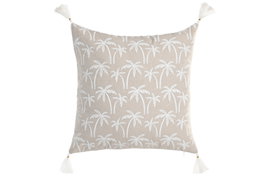 DKD Home Decor Cojin Boho 2c25 Natural Blanco Algodon 45 x 45 cm (2 Unidades)