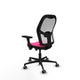 PIQUERAS Y CRESPO Silla de oficina Jorquera Rosa y Blanco con Brazos 3D