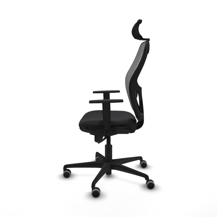 PIQUERAS Y CRESPO Silla de oficina Jorquera con mecanismo sincro, negra y gris