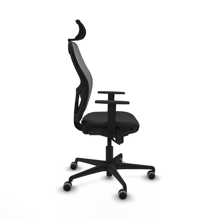 PIQUERAS Y CRESPO Silla de oficina Jorquera con mecanismo sincro, negra y gris