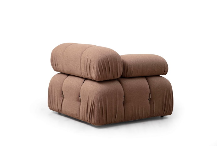 Atelier Del Sofa Sofá 1 Plaza L1 Bouclette Marrón