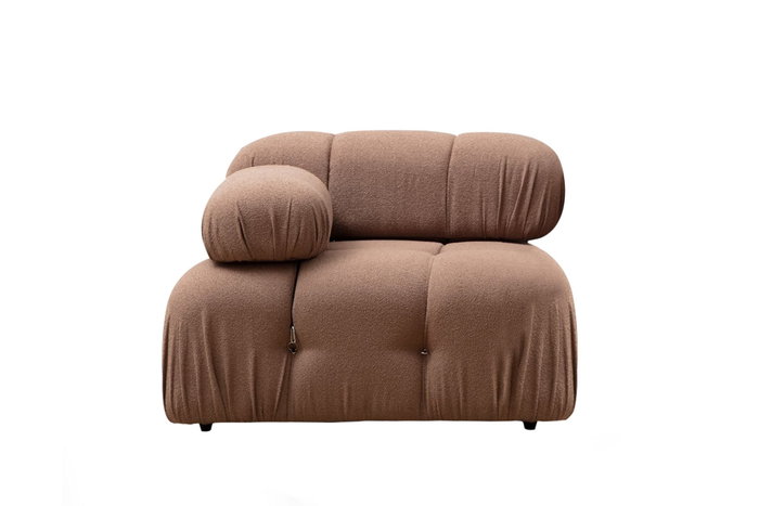Atelier Del Sofa Sofá 1 Plaza L1 Bouclette Marrón