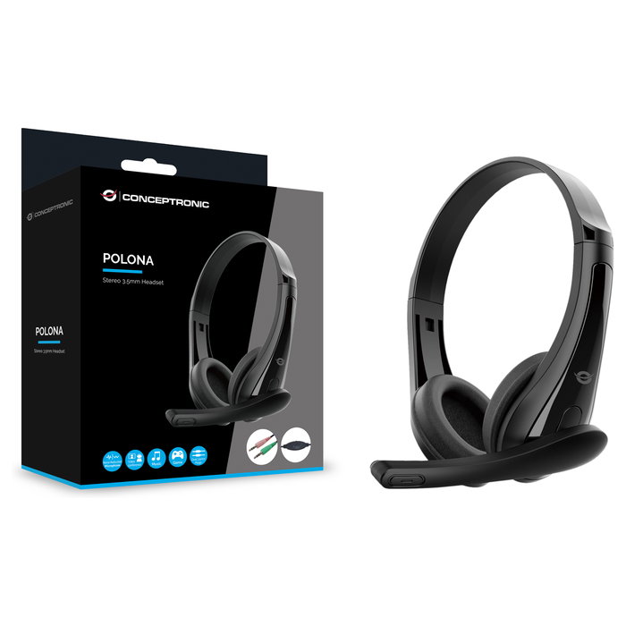Conceptronic POLONA06B3T Auriculares de diadema Negro