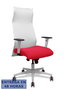 PIQUERAS Y CRESPO Sillón Albacete Mecanismo Sincro Rojo y Blanco