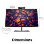 HP Z24m G3 Monitor QHD 23.8 Pulgadas / 60.5 cm con Webcam Conferencia, Altavoces, USB-C 100W, Color Preciso, HDR400, 90Hz, Marco Sin Bordes