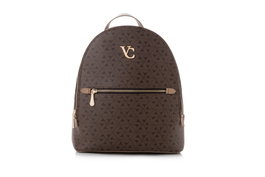 Vince Camuto Pescara - Mochila de polipiel marrón para mujer, con dos bolsillos interiores, 32x15x28 cm