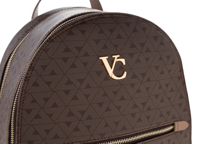 Vince Camuto Pescara - Mochila de polipiel marrón para mujer, con dos bolsillos interiores, 32x15x28 cm Vince Camuto Pescara - Mochila de polipiel marrón para mujer, con dos bolsillos interiores, 32x15x28 cm