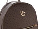 Vince Camuto Pescara - Mochila de polipiel marrón para mujer, con dos bolsillos interiores, 32x15x28 cm